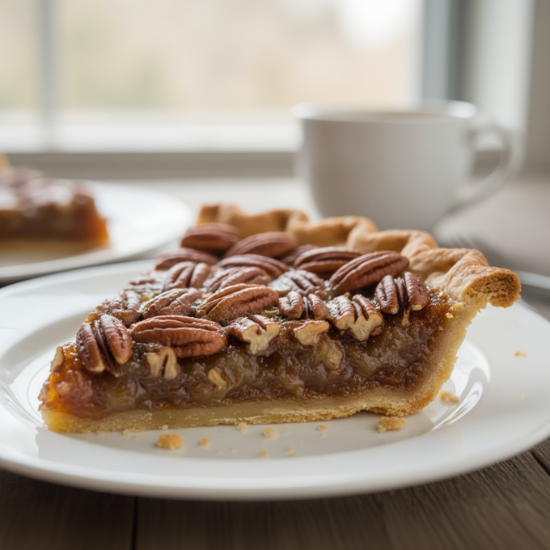 delicious slice of pecan pie