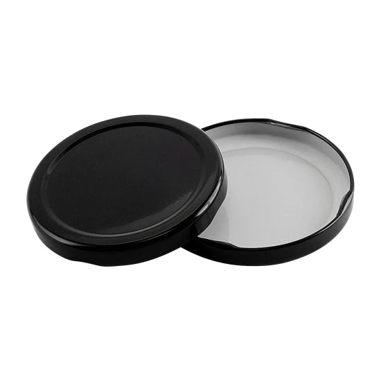 Black lid on a white background