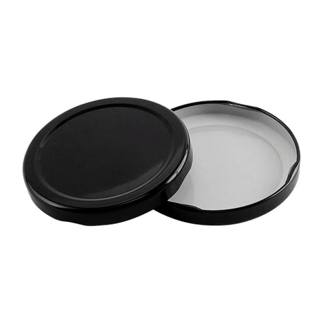 Black lid on a white background