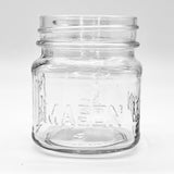 Embossed 8oz Square Mason Jars Packed 12