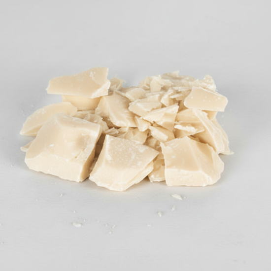 Pile of dried cocoa butter
