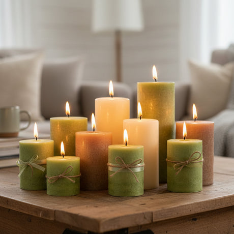 multiple pillar candles, 1302 pillar wax