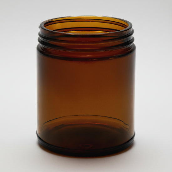 Amber Straight-Sided 9 oz Jar, 12 per case