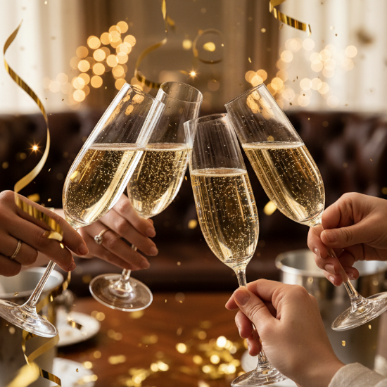 Champagne toast on New Year's Eve 