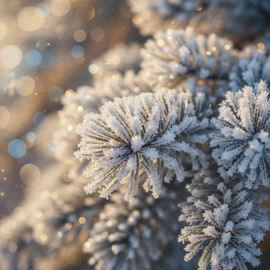snow kissed spruce