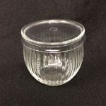 Fluted Flint Votive, 6 oz with lid Packed 12