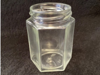6 oz Hexagon Jar, Lid Separate, Packed 12