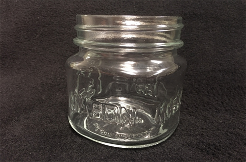 Embossed Glass Candle Container with Lid and Warning Label for Candle Making Can