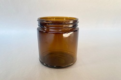 Amber Straight Sided 9 oz Jar,12 per case, Lid Separate
