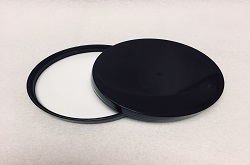 Black Plastic Lid, Smooth, 89/400