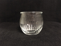 Fluted Flint Votive, 6 oz (Lid not included) Packed 12