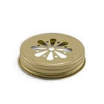 Gold Daisy Lid for Jelly & Mason Jars, w/ liner
