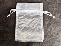 White Organza Bag, 6X10 inches